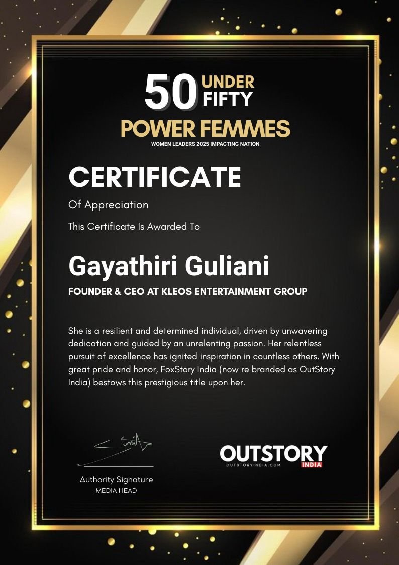 OutStory Certificate